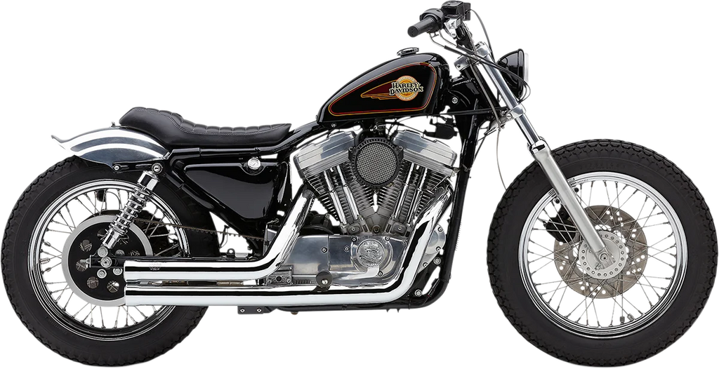 Cobra 909 Exhaust - Chrome - '86-'03 XL 6701 - Side View