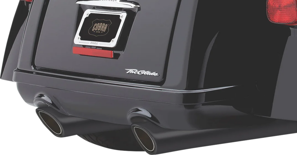 Cobra 909 Mufflers for Tri-Glide - Black 6303RB - Main Product View