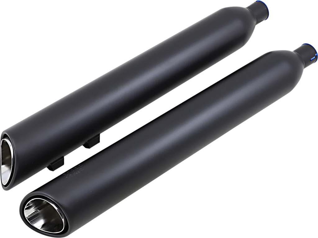 Cobra 909 Mufflers for Tri-Glide - Black 6303RB - Side View