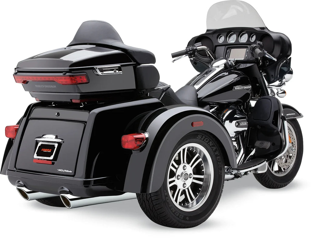 Cobra 909 Mufflers for Tri-Glide - Black 6303RB - Detail View