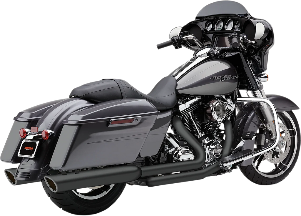 Cobra 909 Slip-On Mufflers for FL - Black 6108RB - Main Product View