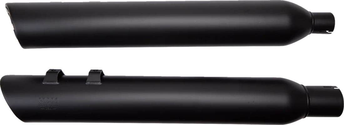 Cobra 909 Slip-On Mufflers for FL - Black 6108RB - Side View