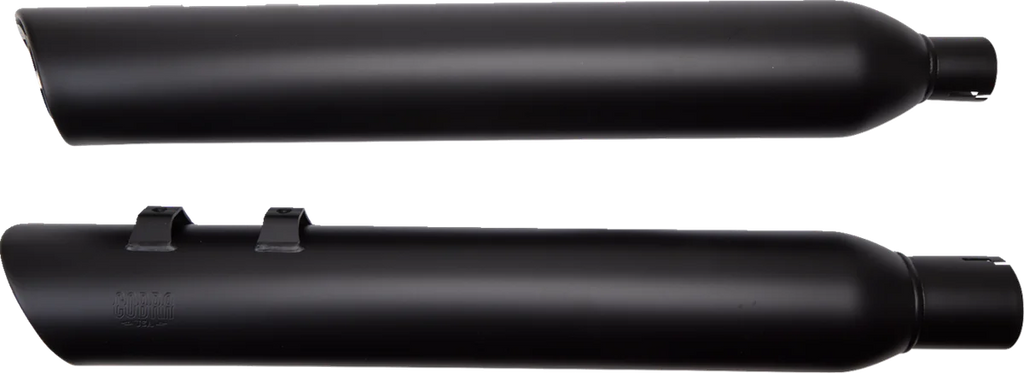 Cobra 909 Slip-On Mufflers for FL - Black 6108RB - Side View