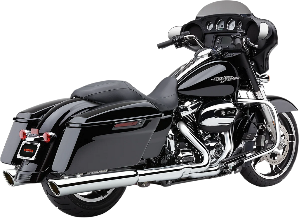 Cobra 909 Slip-On Mufflers for FL - Black 6108RB - Detail View