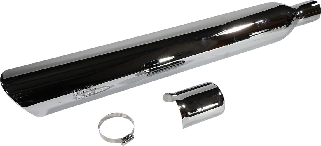 Cobra 909 Twin Muffler - Chrome 6520 fits Harley-Davidson FLSB - Side View