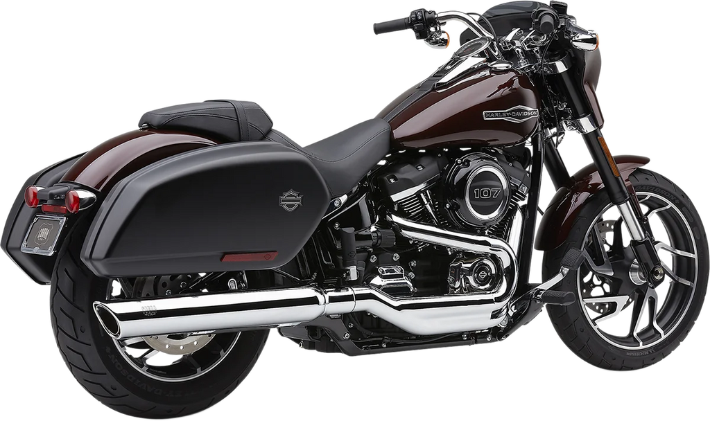 Cobra 909 Twin Muffler for FLSB - Chrome 6520 - Main Product View