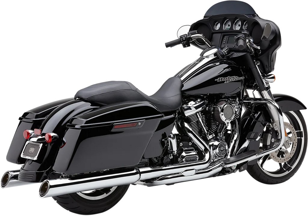 Cobra 909 Uppercut Mufflers for '95-'16 FL - Chrome 6268 - Side View