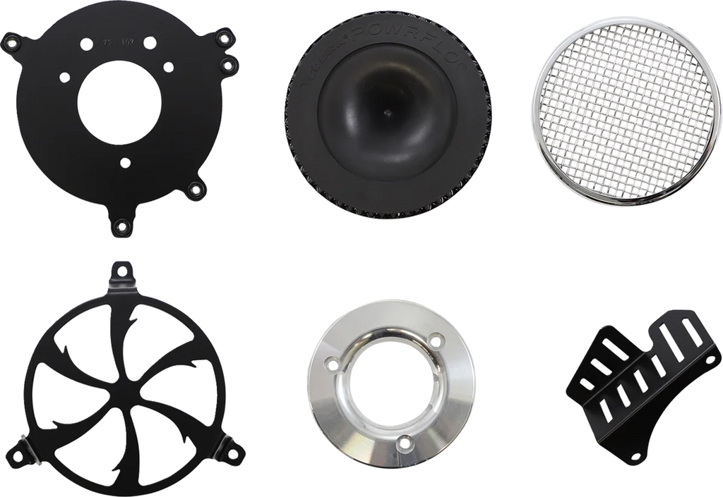 Cobra Air Cleaner Kit - Black 606-0100-01B-SB - Back View