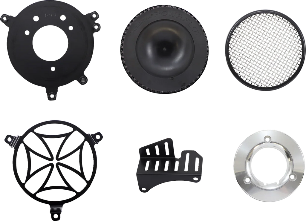 Cobra Air Cleaner Kit - Black 606-0100-02B-SB - Back View