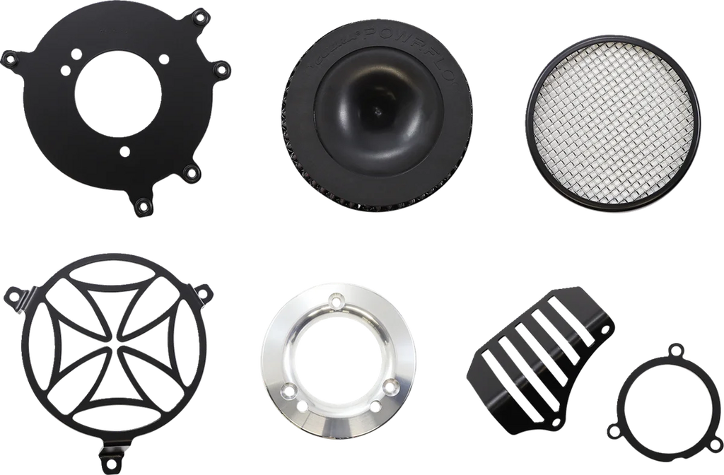 Cobra Air Cleaner Kit - Black 606-0101-02B-SB - Back View