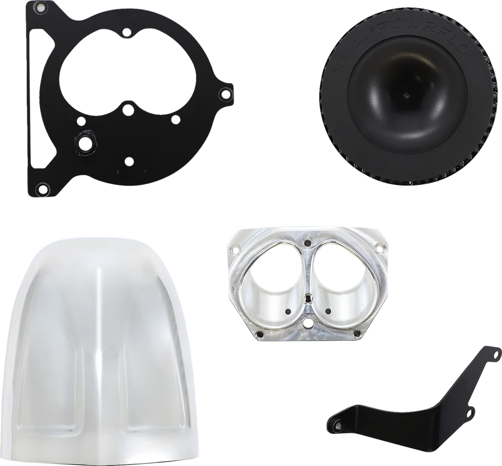 Cobra Air Cleaner Kit - Chrome 06-0245-SB - Side View