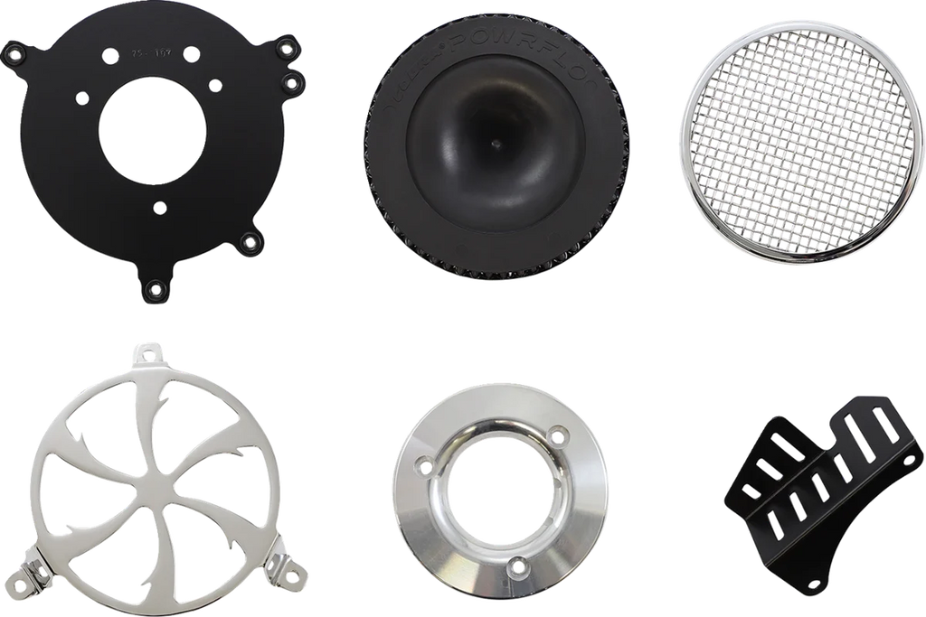 Cobra Air Cleaner Kit - Chrome 606-0100-01-SB - Back View