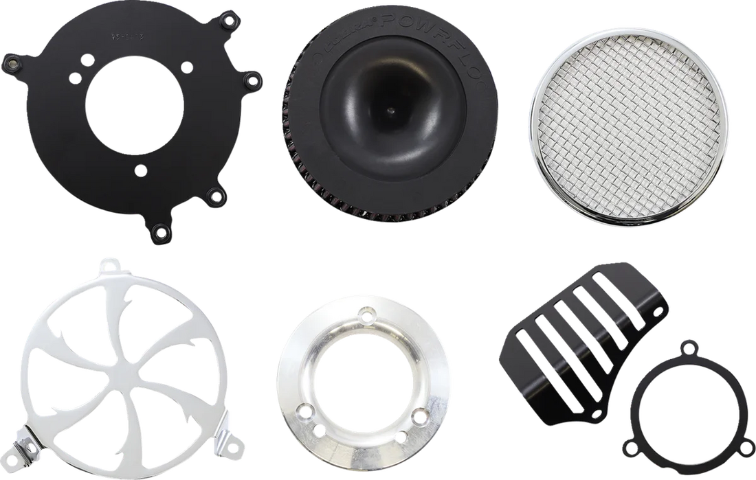 Cobra Air Cleaner Kit - Chrome 606-0101-01-SB - Back View