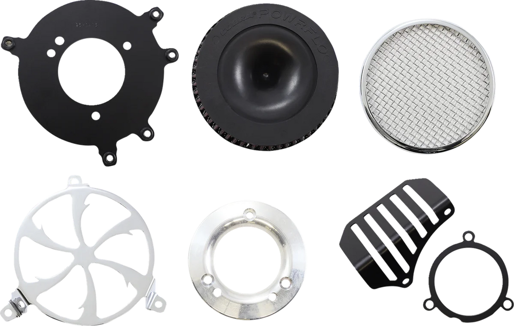 Cobra Air Cleaner Kit - Chrome 606-0101-01-SB - Back View