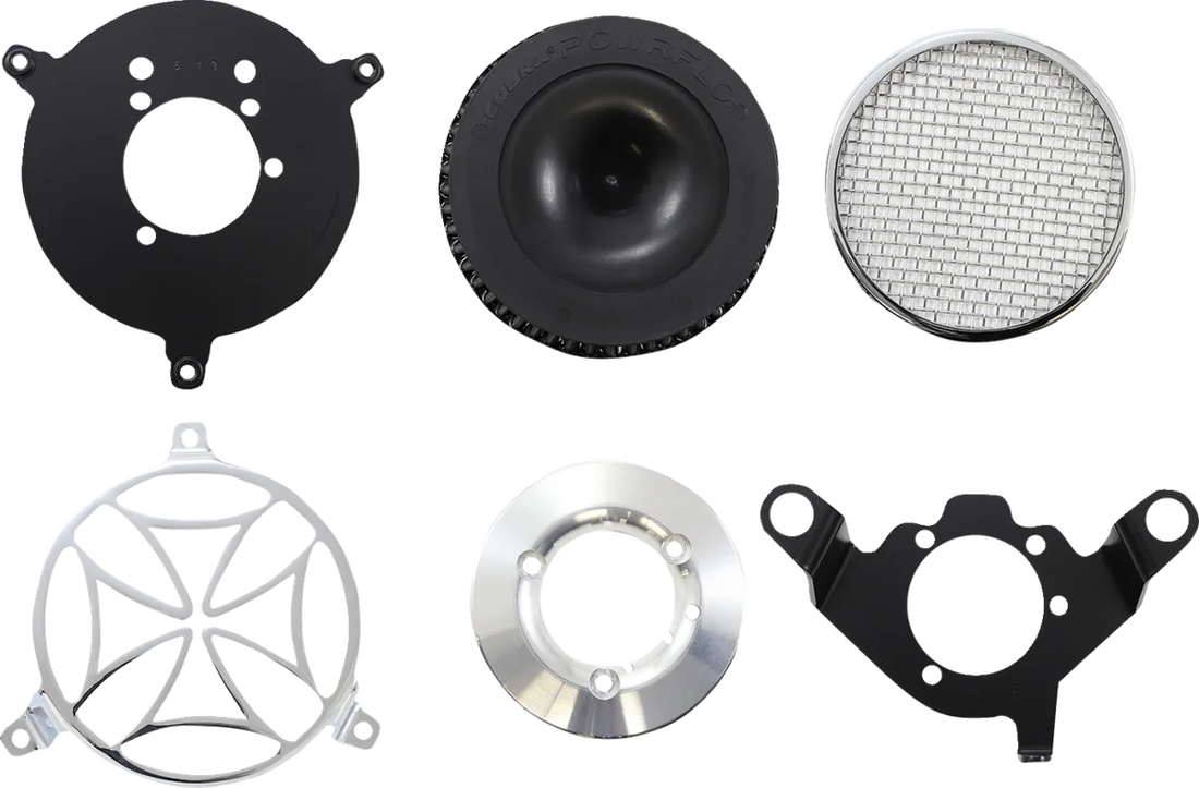 Cobra Air Cleaner Kit - Chrome 606-0102-02-SB - Installation View