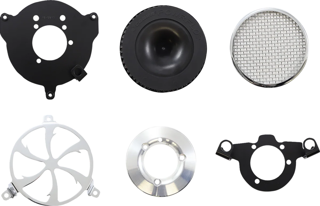 Cobra Air Cleaner Kit - Chrome 606-0103-01-SB - Back View