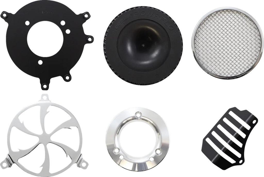 Cobra Air Cleaner Kit - Chrome 606-0104-01-SB - Side View