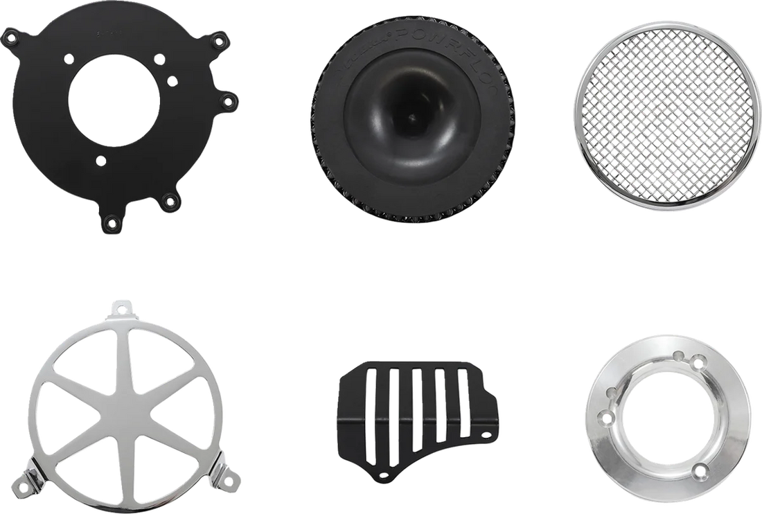Cobra Air Cleaner Kit - Chrome 606-0104-04-SB - Back View