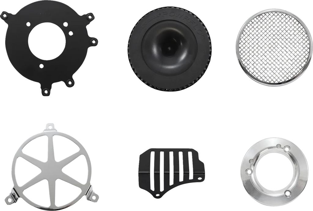 Cobra Air Cleaner Kit - Chrome 606-0104-04-SB - Back View
