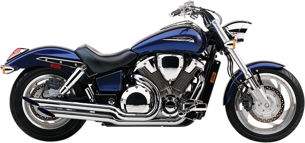 Cobra Angled Slashcut Exhaust - Chrome - VTX1800C/F - Main Product View