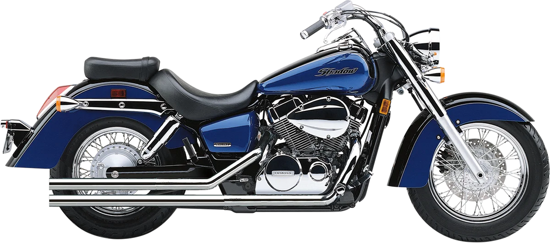 Cobra Angled Slashcut Exhaust - Chrome - VTX1800C/F - Side View