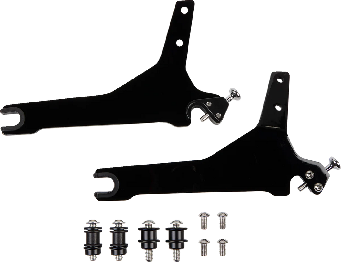 Cobra Backrest Kit - 11" - Black - 602-2027B fits Harley-Davidson Softail - Side View