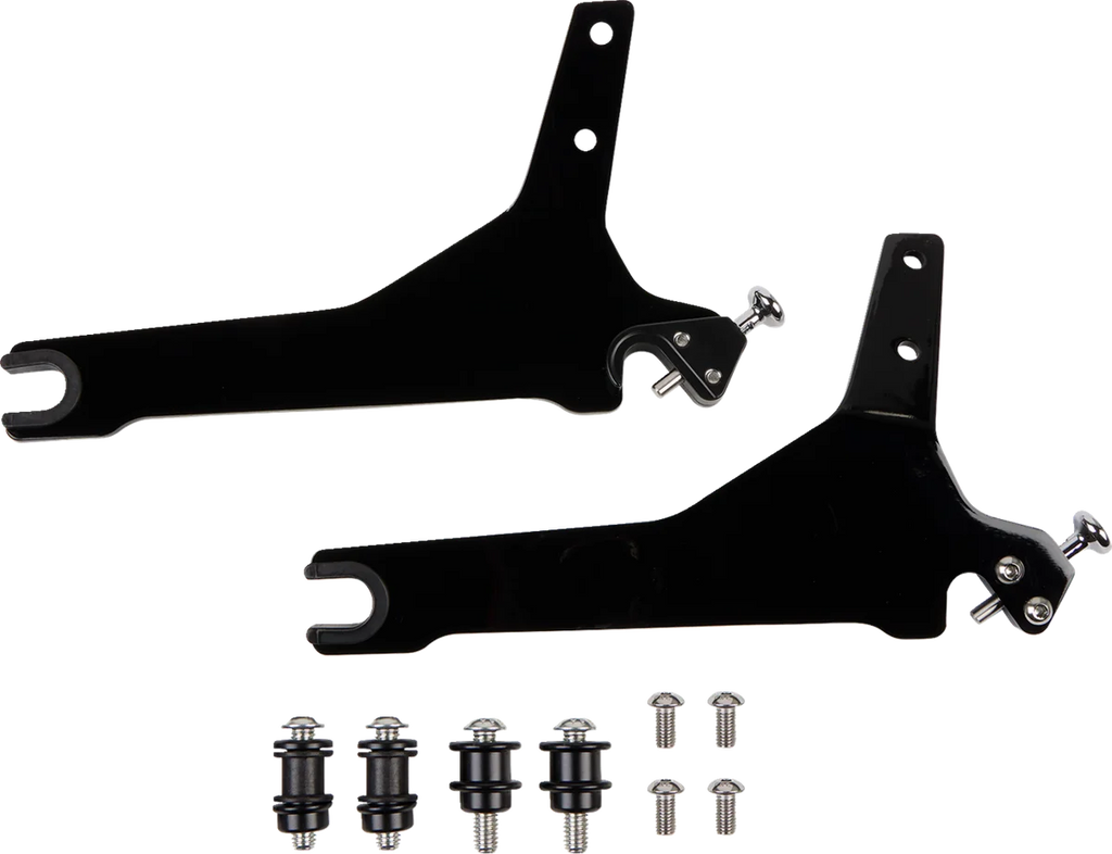 Cobra Backrest Kit - 11" - Black - 602-2027B fits Harley-Davidson Softail - Side View