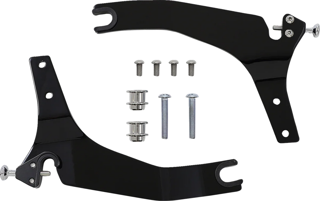 Cobra Backrest Kit - 11" - Black - Dyna 602-2024B - Back View