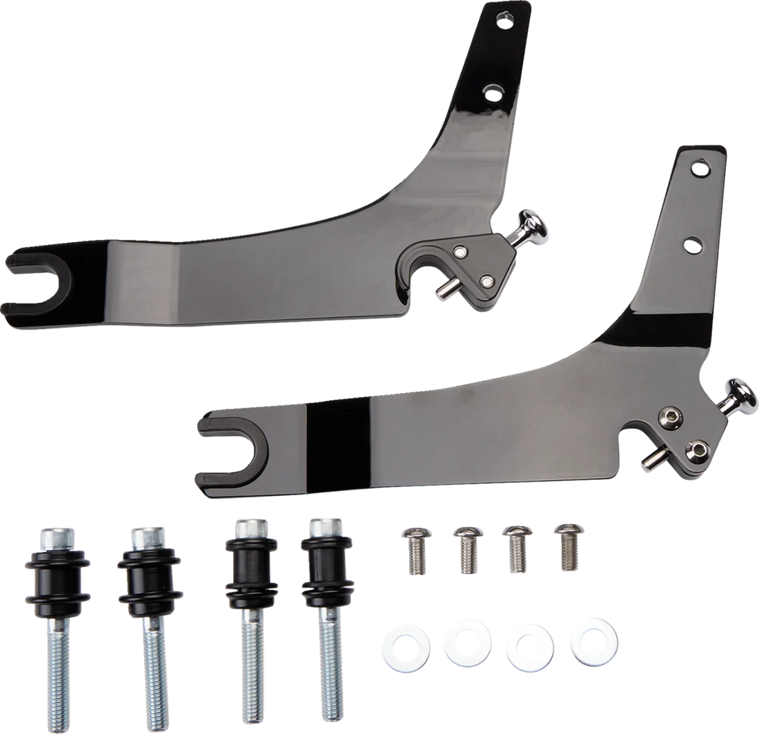 Cobra Backrest Kit - 11" - Black - FLHC/S 602-2030B - Side View