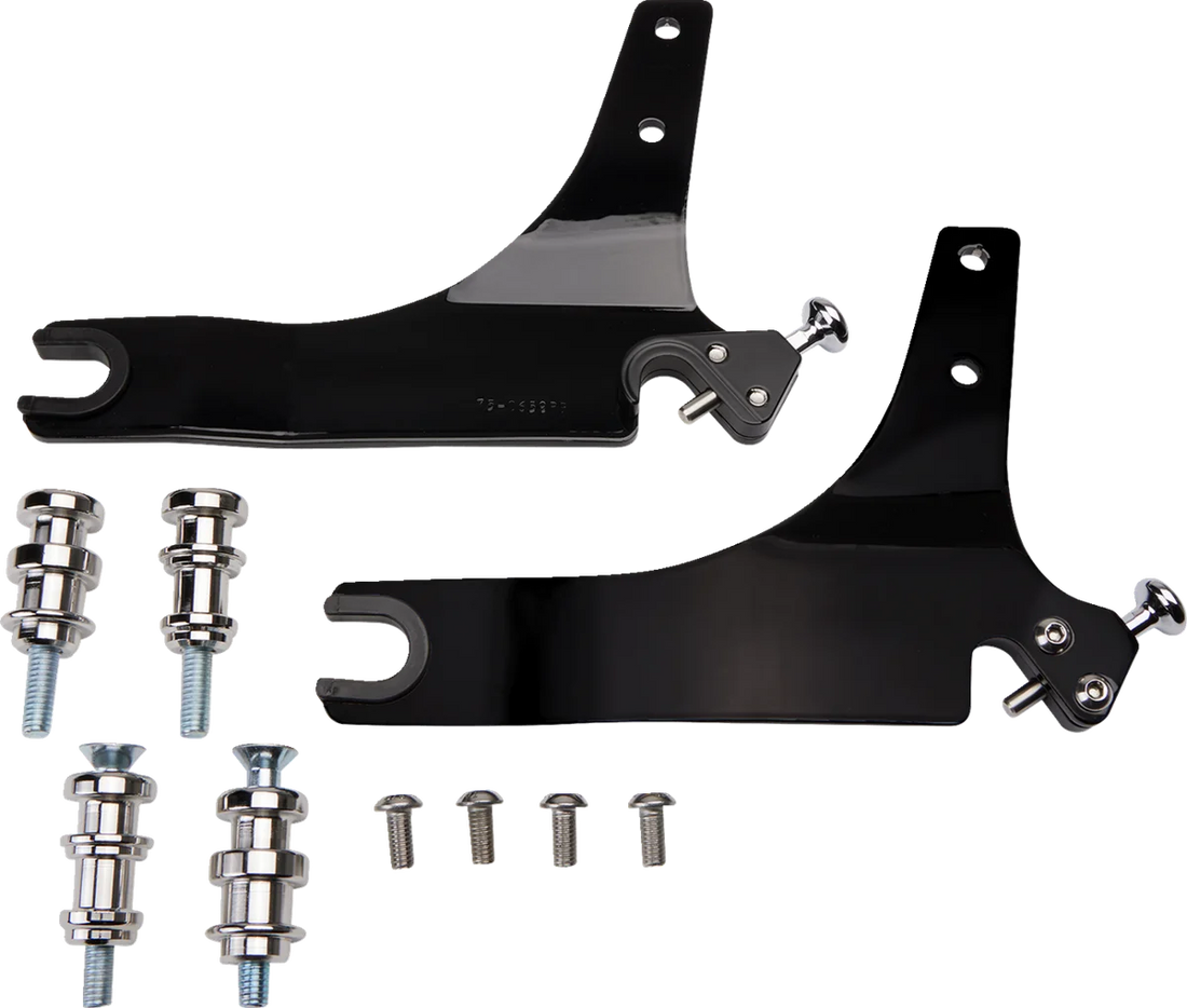 Cobra Backrest Kit - 11" - Black - FLSB 602-2031B - Side View