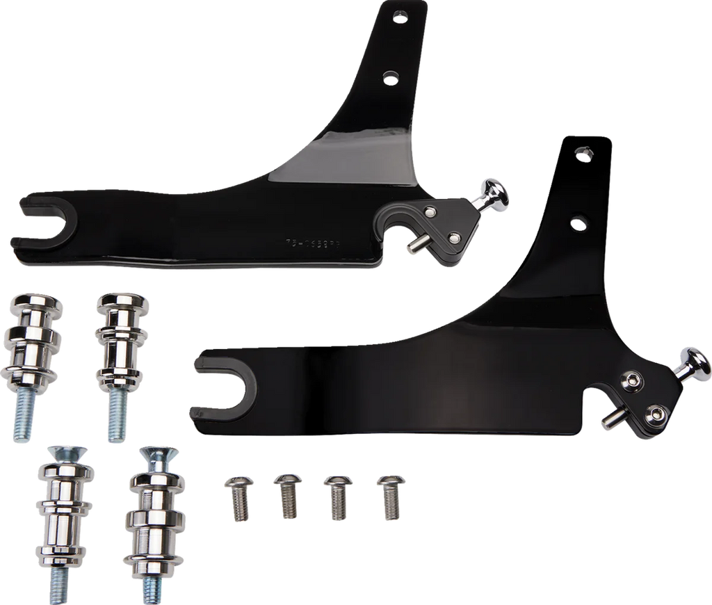 Cobra Backrest Kit - 11" - Black - FLSB 602-2031B - Side View