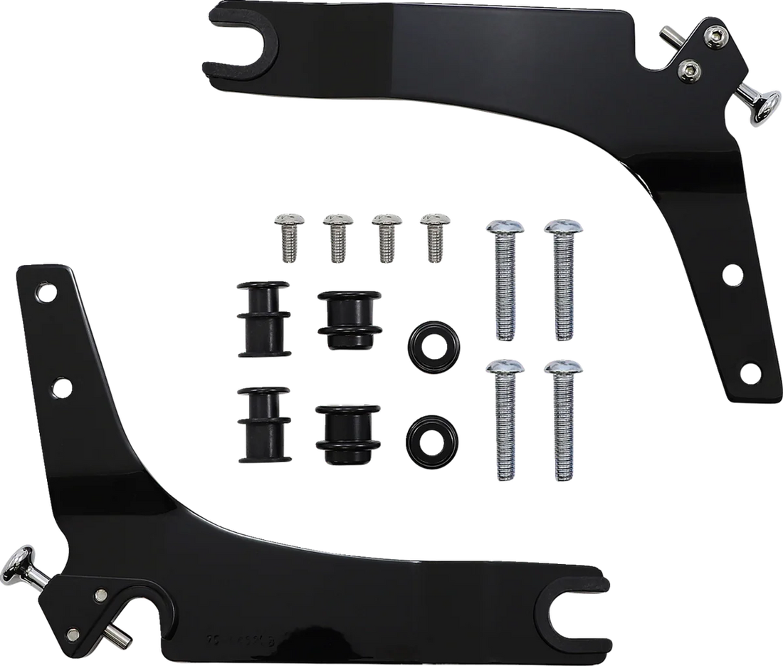 Cobra Backrest Kit - 11" - Black - Softail 602-2026B - Back View