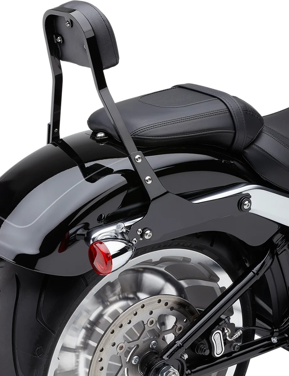 Cobra Backrest Kit - 11" - Black - Softail 602-2027B - Back View