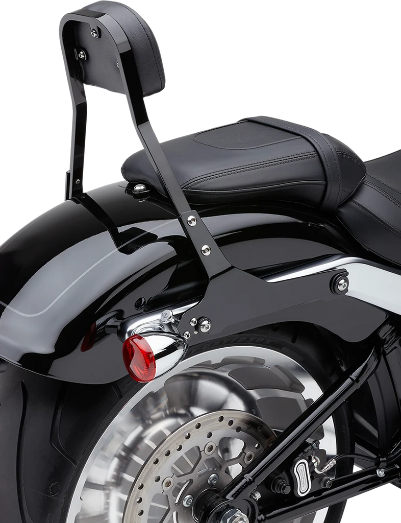 Cobra Backrest Kit - 11" - Black - Softail 602-2027B - Back View