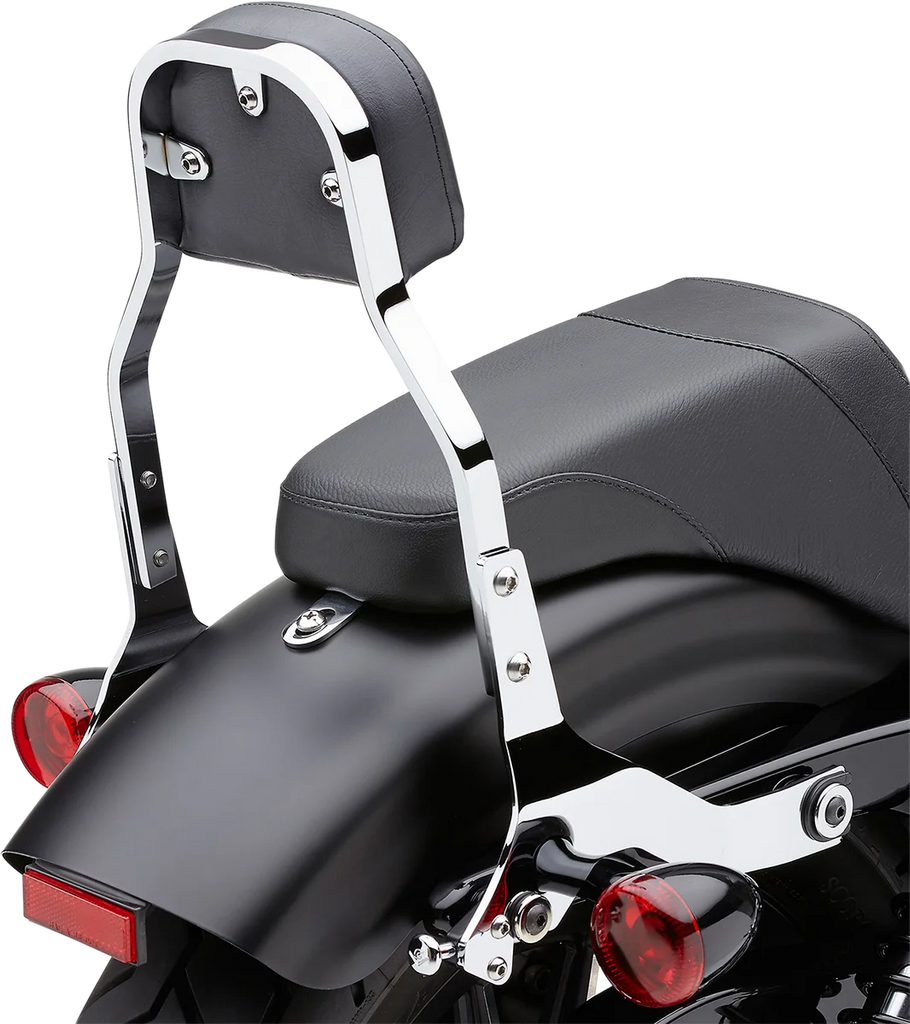 Cobra Backrest Kit - 11" - Chrome - Dyna 602-2024 - Back View