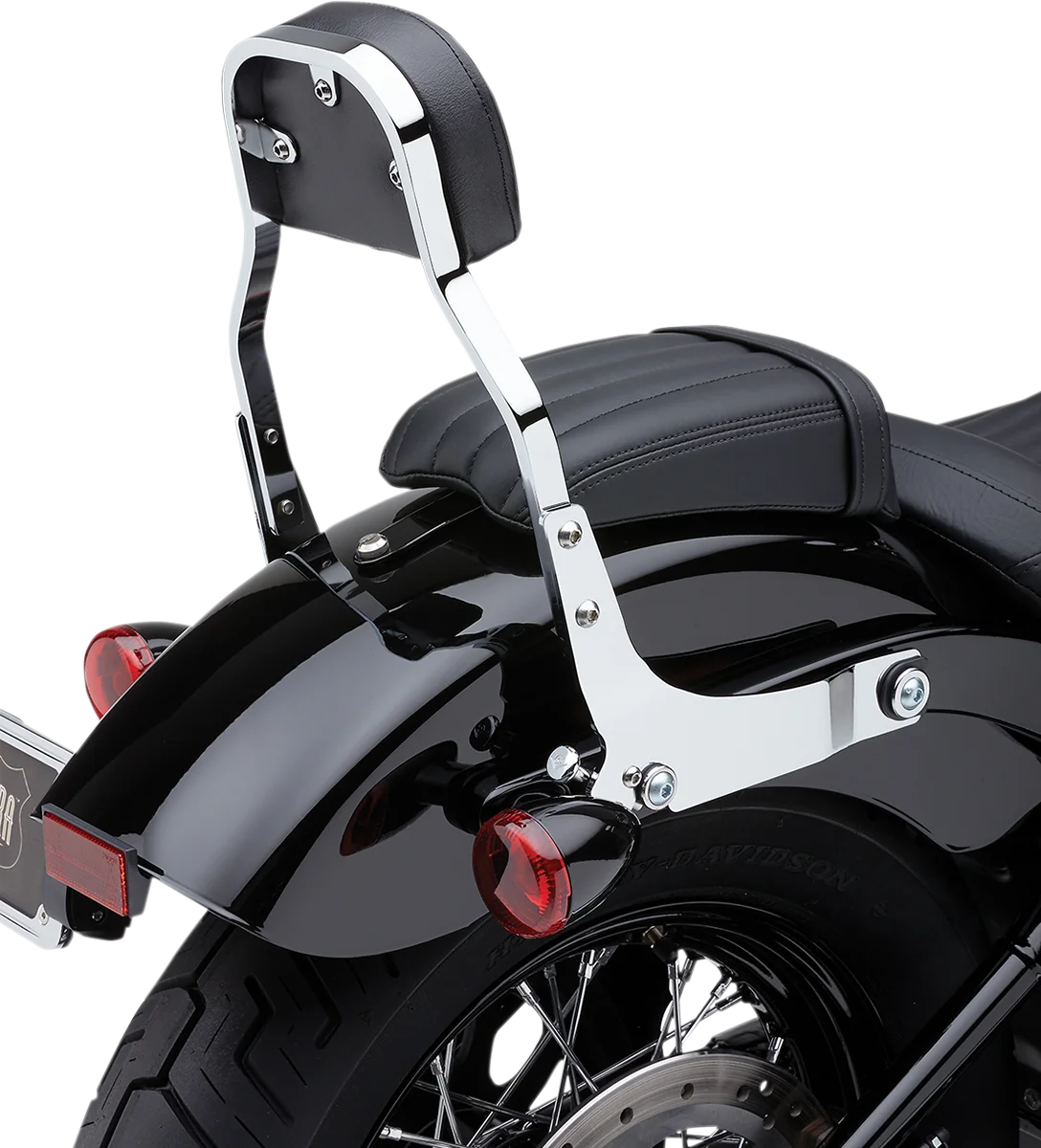 Cobra Backrest Kit - 11" - Chrome - FLHC/S 602-2030 - Side View