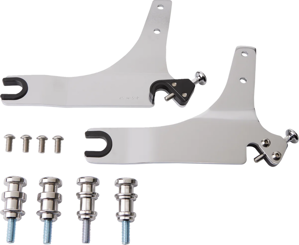 Cobra Backrest Kit - 11" - Chrome - FLSB 602-2031 - Side View