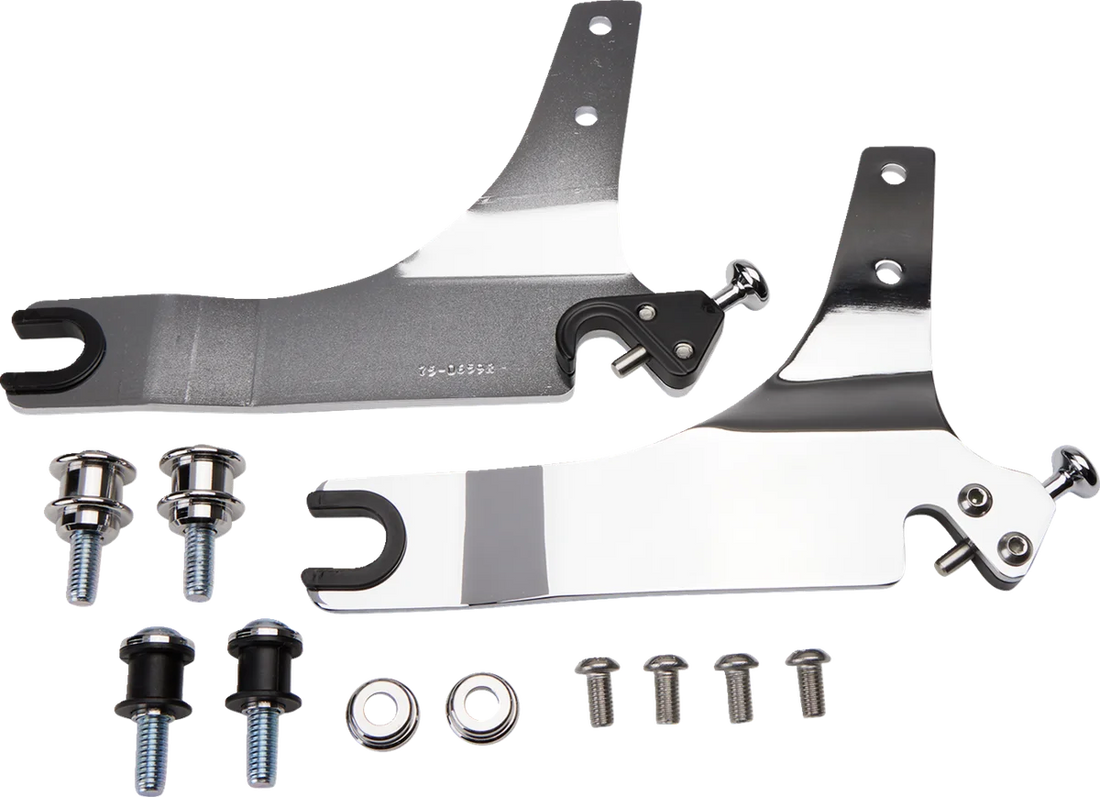 Cobra Backrest Kit - 11" - Chrome - FXLR 602-2029 - Side View