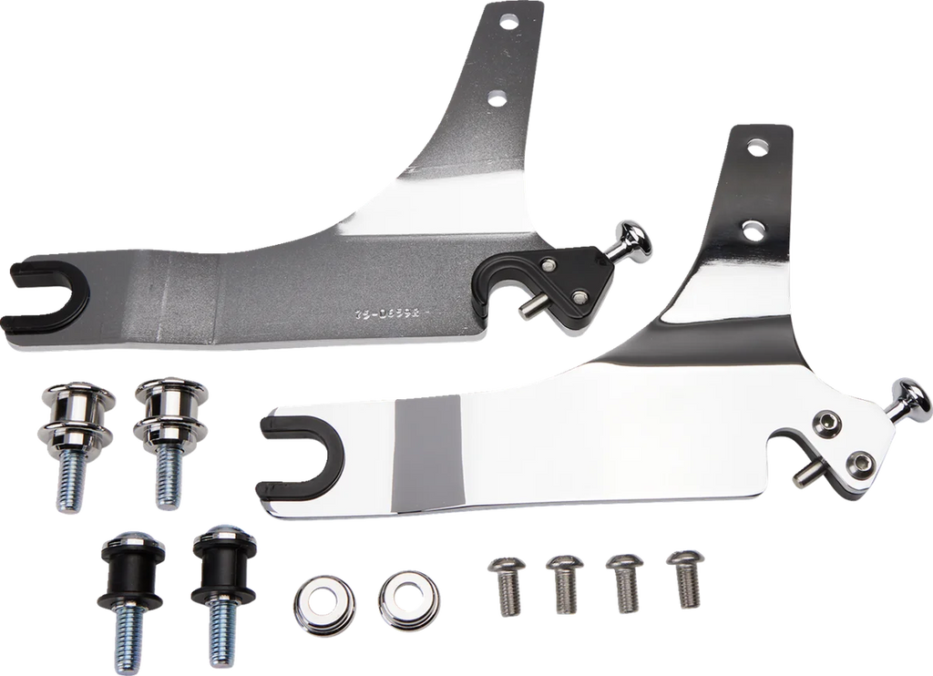 Cobra Backrest Kit - 11" - Chrome - FXLR 602-2029 - Side View