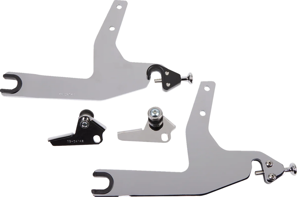 Cobra Backrest Kit - 11" - Chrome - Softail 602-2021 - Side View