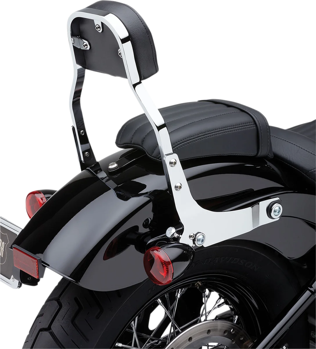 Cobra Backrest Kit - 11" - Chrome - Softail 602-2022 - Side View