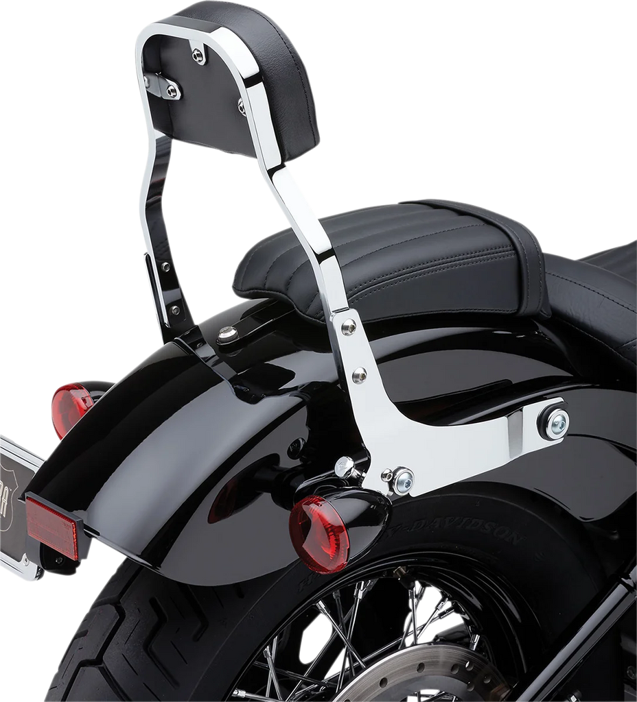 Cobra Backrest Kit - 11" - Chrome - Softail 602-2022 - Side View
