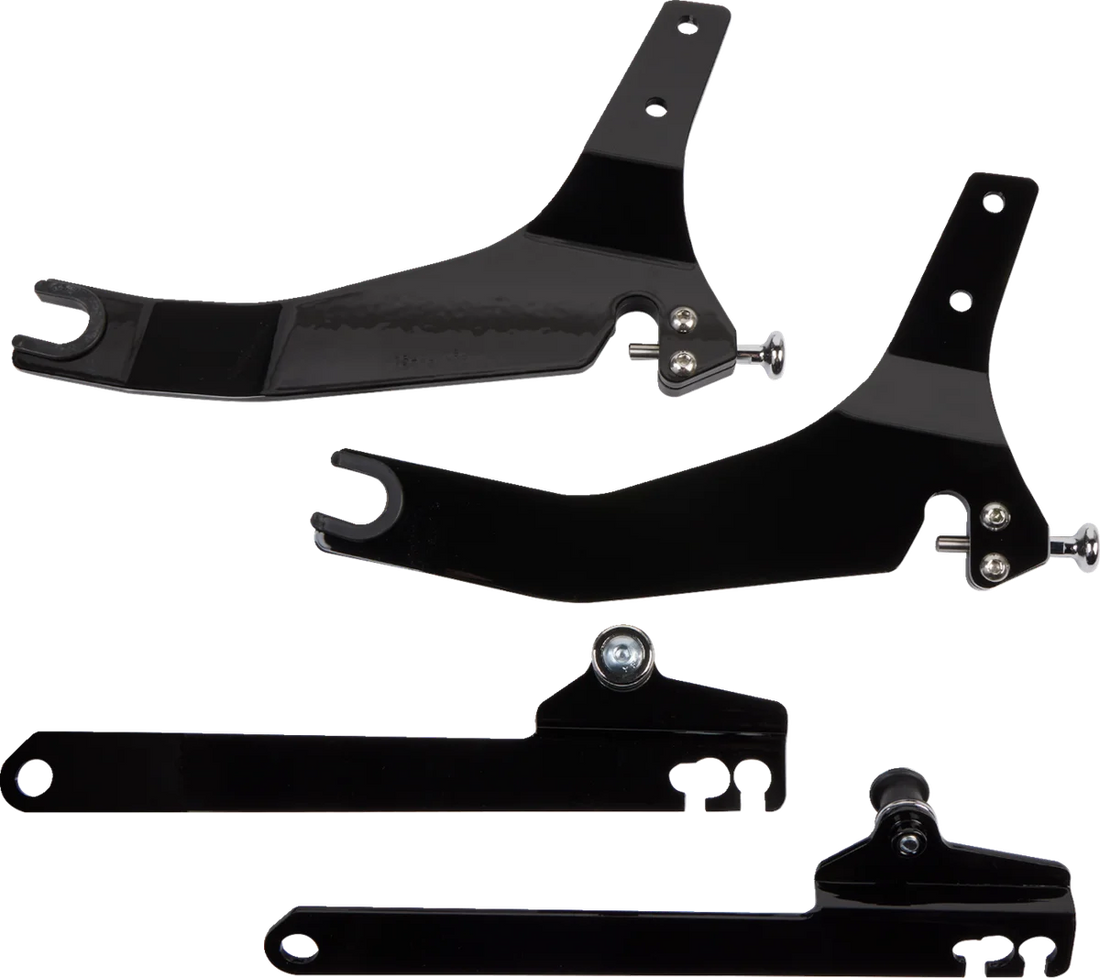 Cobra Backrest Kit - 14" - Black - Dyna 602-2004B - Back View