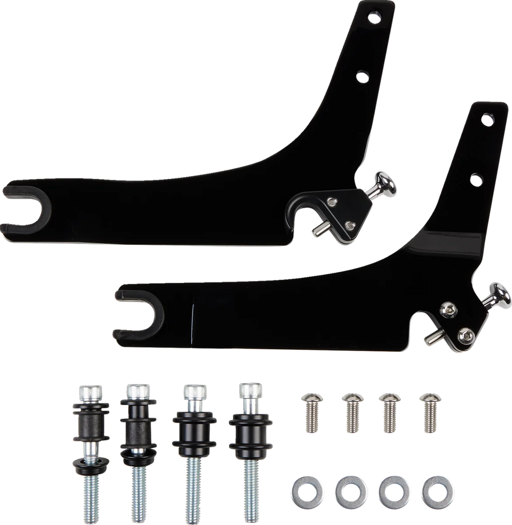 Cobra Backrest Kit - 14" - Black - FLHC/S 602-2010B - Side View