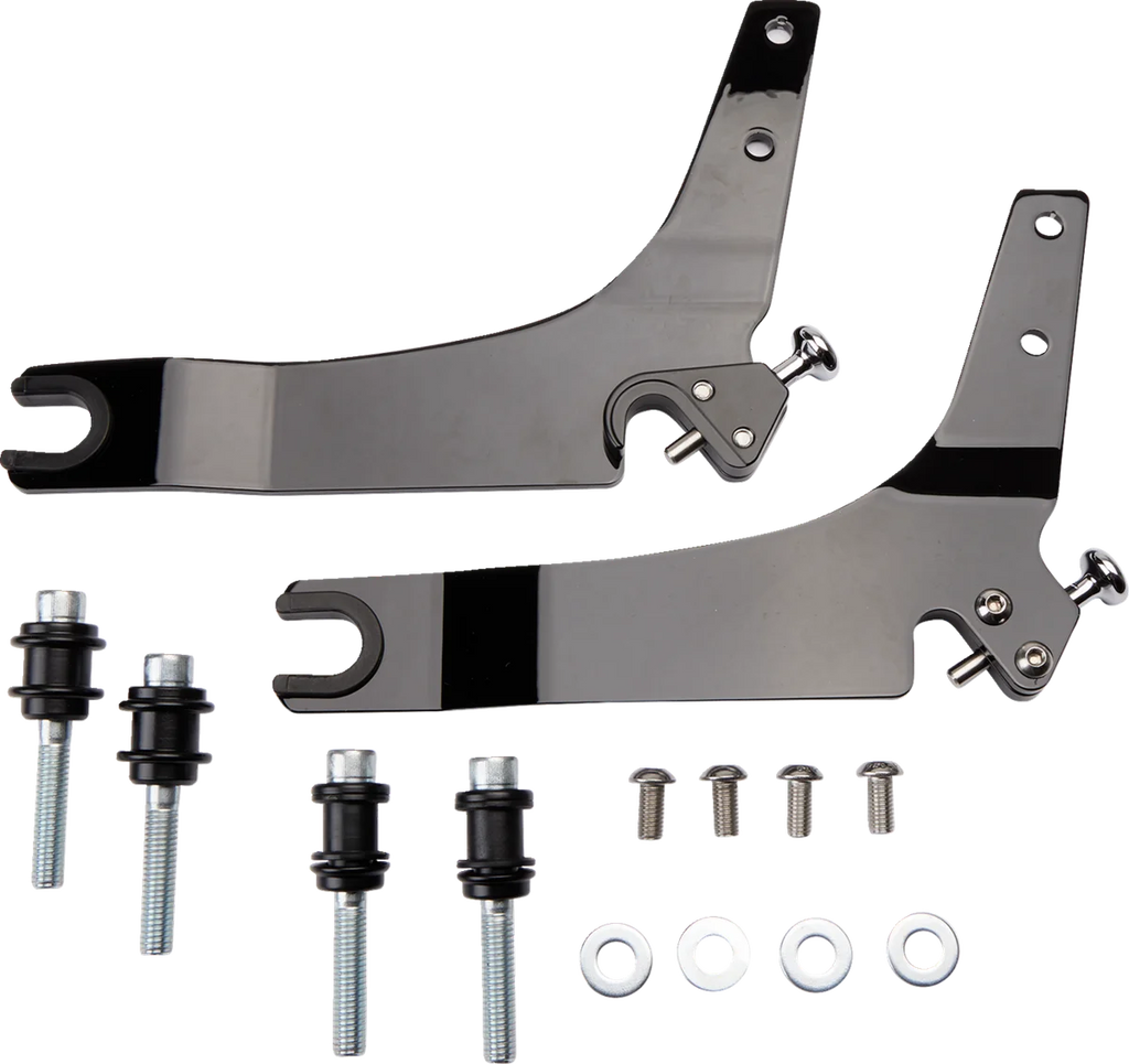 Cobra Backrest Kit - 14" - Black - FLHC/S 602-2050B - Side View