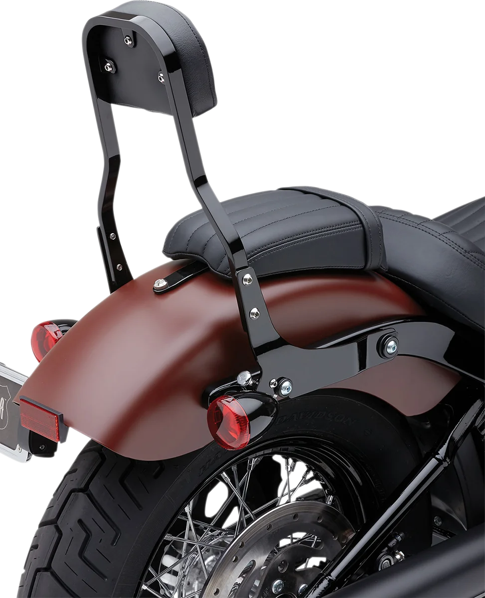 Cobra Backrest Kit - 14" - Black - FLHC/S 602-2050B - Back View