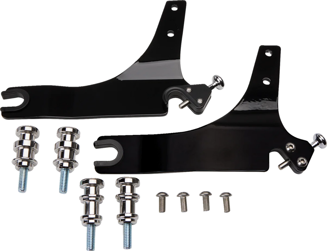 Cobra Backrest Kit - 14" - Black - FLSB 602-2051B - Side View