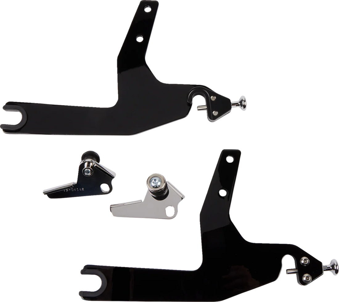 Cobra Backrest Kit - 14" - Black - Softail 602-2001B - Side View