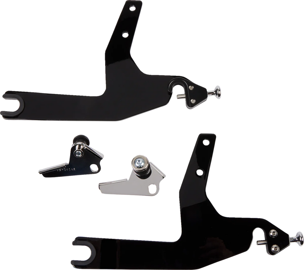 Cobra Backrest Kit - 14" - Black - Softail 602-2001B - Side View