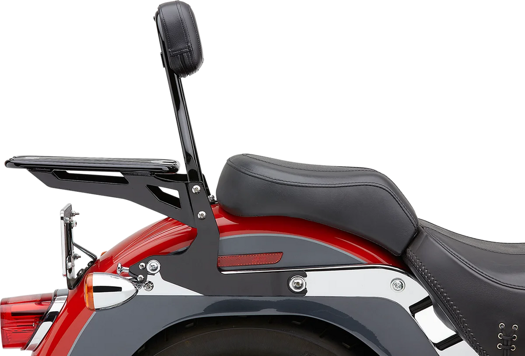 Cobra Backrest Kit - 14" - Black - Softail 602-2001B - Installation View